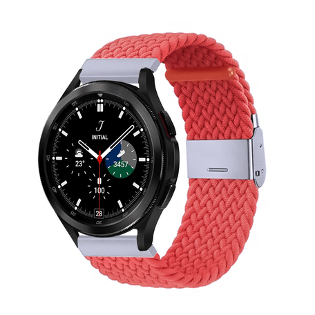 Braided bandje - Lichtrood - Samsung Galaxy Watch 4 Classic - 42mm / 46mm