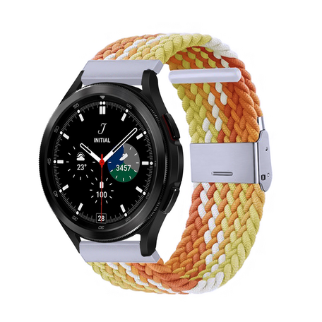 Braided bandje - Geel / oranje - Samsung Galaxy Watch 4 Classic - 42mm / 46mm
