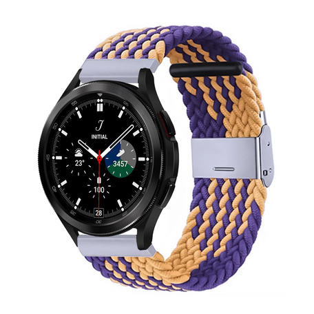 Braided bandje - Oker / paars - Samsung Galaxy Watch 4 Classic - 42mm / 46mm