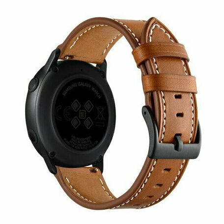 lederen bandje - Bruin - Samsung Galaxy Watch 3 - 45mm