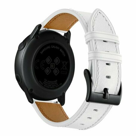 lederen bandje - Wit - Samsung Galaxy Watch 3 - 45mm