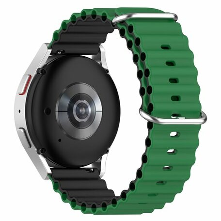 Ocean Style bandje - Groen / zwart - Samsung Galaxy Watch 5 - 40mm & 44mm