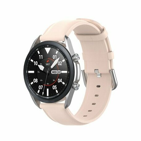 Classic leren bandje - Roze - Samsung Galaxy Watch 3 - 45mm