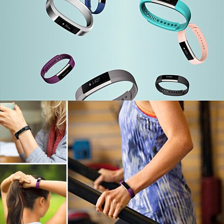 Fitbit Alta siliconen bandje, Maat: Small, Lengte: 18.5CM - Donker blauw