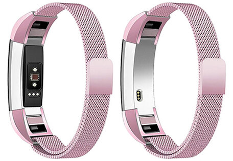 terugtrekken Clan God Fitbit milanese bandje Alta HR Small - Roze