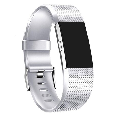 Fitbit Charge 2 sportbandje - Maat: Large - Zilver