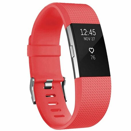 Fitbit Charge 2 sportbandje - Maat: Small - Roze / Rood