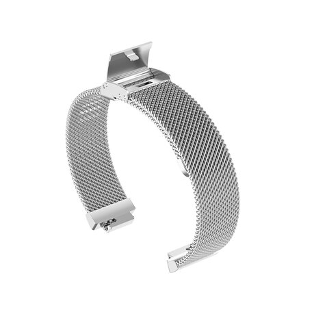 Fitbit Inspire Milanese bandje met gesp - Maat: Large  - Zilver