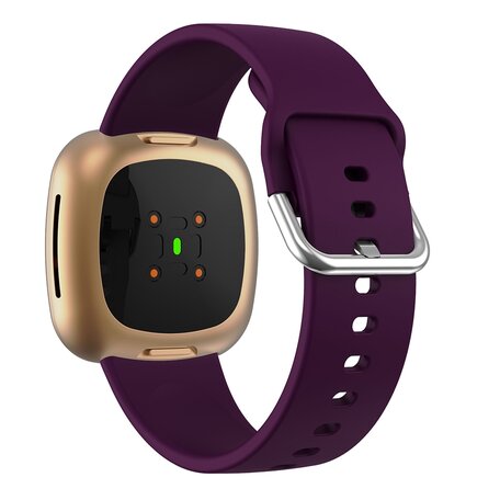 Fitbit Versa 3 & 4 / Sense 1 & 2  - Siliconen bandje - Paars