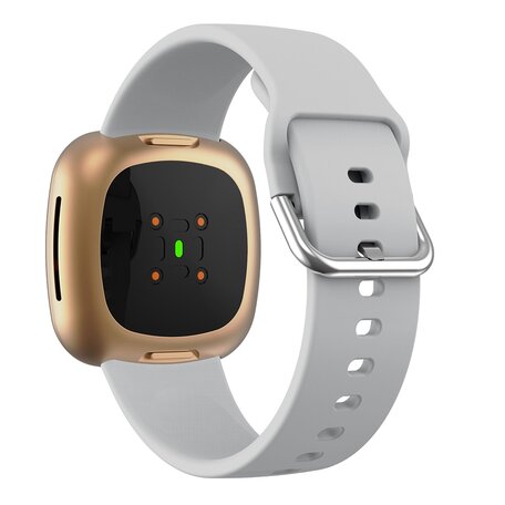 Fitbit Versa 3 & 4 / Sense 1 & 2  - Siliconen bandje - Grijs