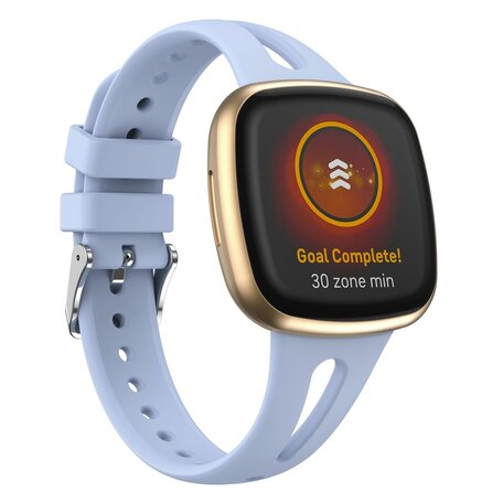 Fitbit Versa 3 & 4 / Sense 1 & 2  - Sportbandje druppel design - Small - Lila