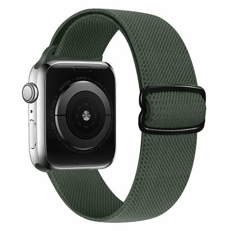 Solo Loop Nylon bandje - Groen - Geschikt voor Apple Watch 38mm / 40mm / 41mm