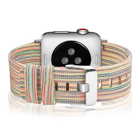 Canvas bandje - Multicolor - Geschikt voor Apple Watch 38mm / 40mm / 41mm