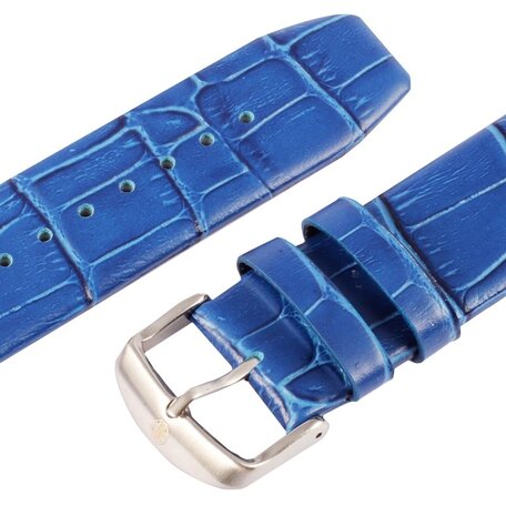 Kakapi crocodile leren bandje - Blauw - Geschikt voor Apple watch 38mm / 40mm / 41mm