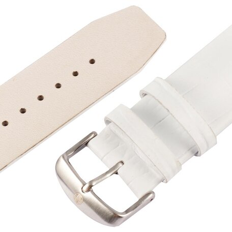 Kakapi crocodile leren bandje - Wit - Geschikt voor Apple watch 42mm / 44mm / 45mm / 49mm
