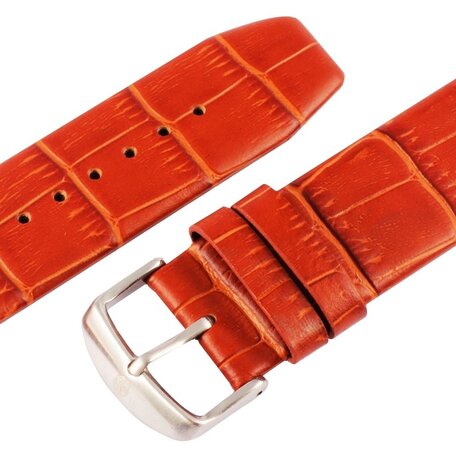 Kakapi crocodile leren bandje - Bruin - Geschikt voor Apple watch 42mm / 44mm / 45mm / 49mm