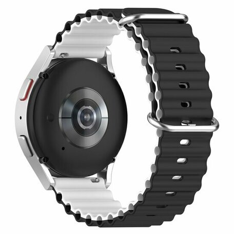 Garmin Approach S12 / S40 / S42 - Ocean Style bandje - Zwart / wit