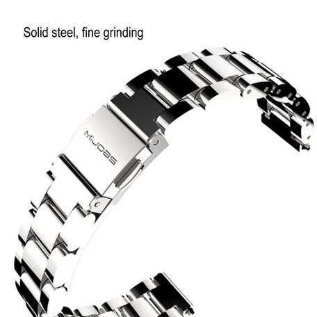 Metalen schakelarmband voor Xiaomi Mi Band 3/4/5/6 - Zilver