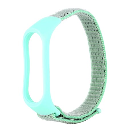Nylon Geweven Bandje Xiaomi Mi Band 3 / 4 / 5 / 6 - Mintgroen
