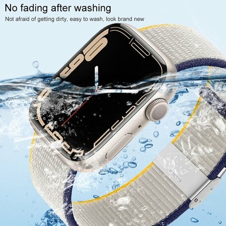 Nylon bandje met klemsluiting - Teal - Geschikt voor Apple Watch 42mm / 44mm / 45mm / 49mm