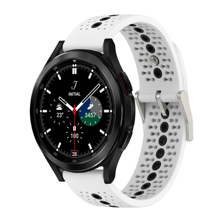 Dot Pattern bandje - Wit - Samsung Galaxy Watch 4 Classic - 42mm & 46mm