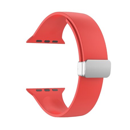 Siliconen bandje - Folding Buckle - Rood - Geschikt voor Apple Watch 38mm / 40mm / 41mm