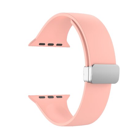 Siliconen bandje - Folding Buckle - Roze - Geschikt voor Apple Watch 38mm / 40mm / 41mm