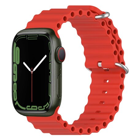 Ocean bandje - Rood - Geschikt voor Apple Watch 38mm / 40mm / 41mm