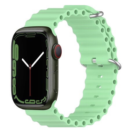 Ocean bandje - Lichtgroen - Geschikt voor Apple Watch 38mm / 40mm / 41mm