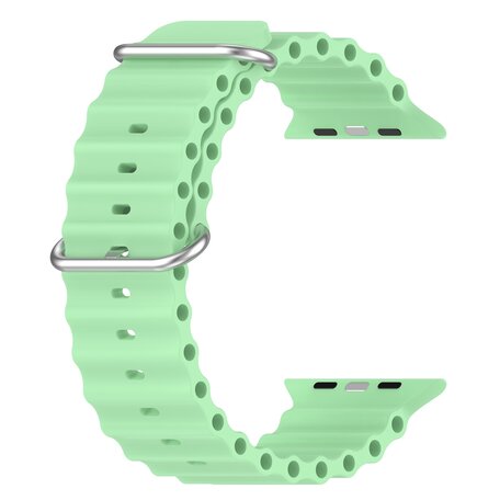 Ocean bandje - Lichtgroen - Geschikt voor Apple Watch 38mm / 40mm / 41mm