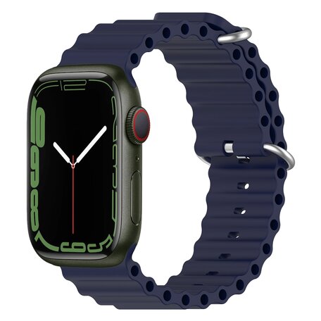 Ocean bandje - Navy - Geschikt voor Apple Watch 38mm / 40mm / 41mm