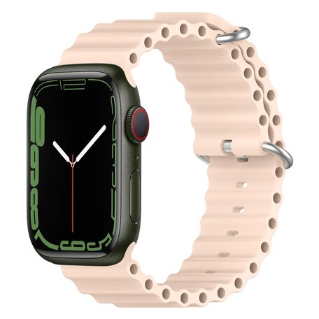 Ocean bandje - Lichtroze - Geschikt voor Apple Watch 38mm / 40mm / 41mm