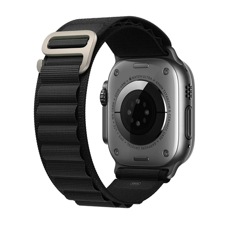 Alpine Loop nylon bandje - Zwart - Geschikt voor Apple Watch 38mm / 40mm / 41mm