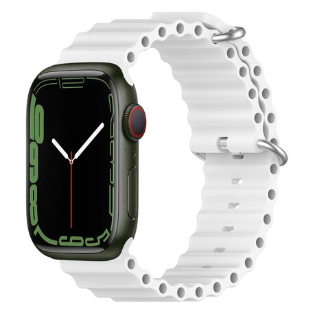 Ocean bandje - Wit - Geschikt voor Apple Watch 38mm / 40mm / 41mm