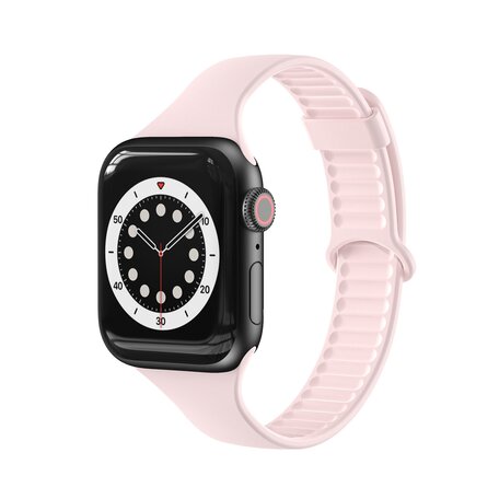 TPU Slim Fit bandje - Lichtroze - Geschikt voor Apple Watch 38mm / 40mm / 41mm