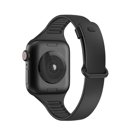 TPU Slim Fit bandje - Zwart - Geschikt voor Apple Watch 38mm / 40mm / 41mm