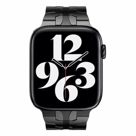 Stalen schakelband - Zwart - Geschikt voor Apple watch 38mm / 40mm / 41mm