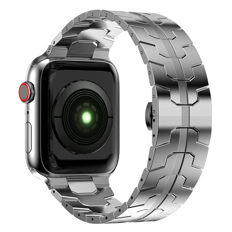 Stalen schakelband - Zilver - Geschikt voor Apple watch 38mm / 40mm / 41mm