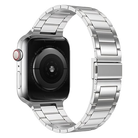 Stalen schakelband - Zilver - Geschikt voor Apple watch 38mm / 40mm / 41mm