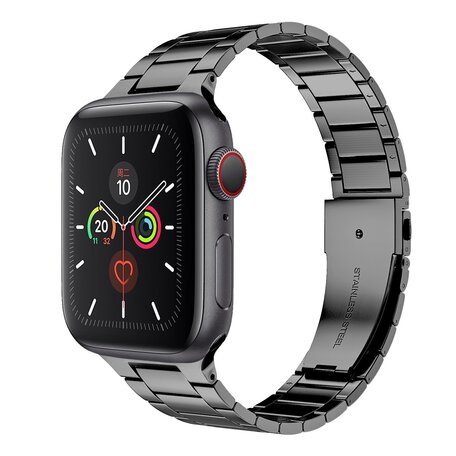 Stalen schakelband - Space Grey - Geschikt voor Apple watch 38mm / 40mm / 41mm