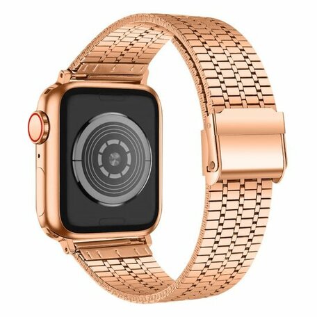 Metalen bandje - Rosé goud - Geschikt voor Apple watch 38mm / 40mm / 41mm