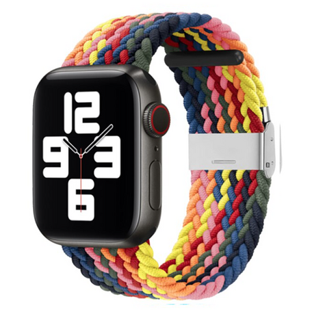 Braided nylon bandje - Multicolor Summer - Geschikt voor Apple Watch 38mm / 40mm / 41mm