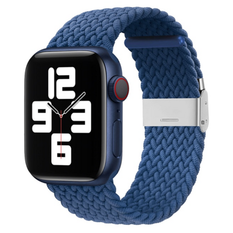 Braided nylon bandje - Blauw - Geschikt voor Apple Watch 38mm / 40mm / 41mm