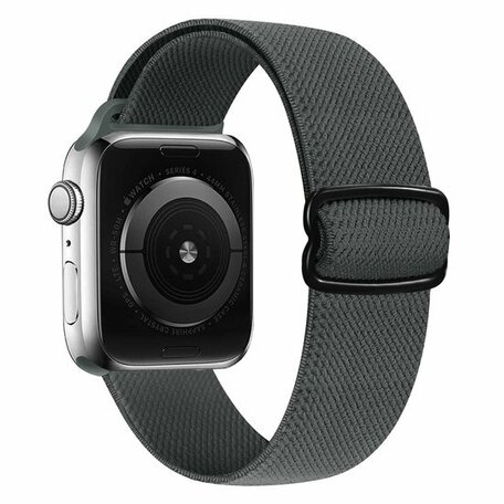 Solo Loop Nylon bandje - Donkergrijs - Geschikt voor Apple Watch 38mm / 40mm / 41mm