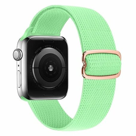 Solo Loop Nylon bandje - Lichtgroen - Geschikt voor Apple Watch 38mm / 40mm / 41mm