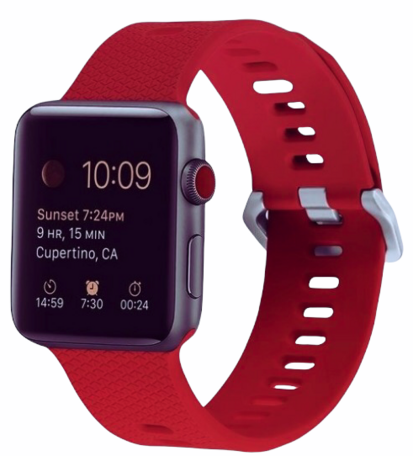 Siliconen bandje met motief - Rood - Geschikt voor Apple Watch 38mm / 40mm / 41mm