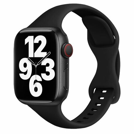 Sportbandje Slim Fit - Zwart - Geschikt voor Apple Watch 38mm / 40mm / 41mm