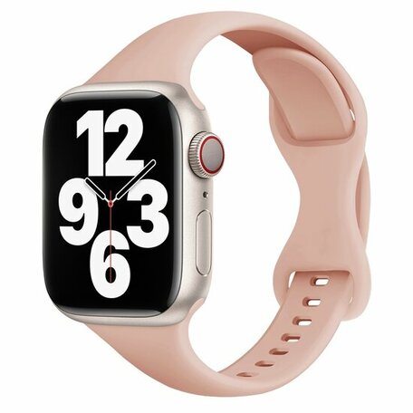 Sportbandje Slim Fit - Lichtroze - Geschikt voor Apple Watch 38mm / 40mm / 41mm