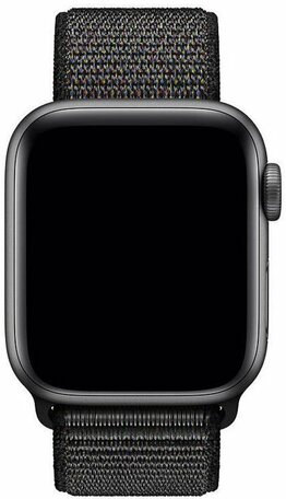 Sport Loop nylon bandje - Zwart - Geschikt voor Apple Watch 38mm / 40mm / 41mm