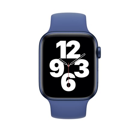 Solo Loop Link serie bandje - Maat: L - Donkerblauw - Geschikt voor Apple Watch 38mm / 40mm / 41mm